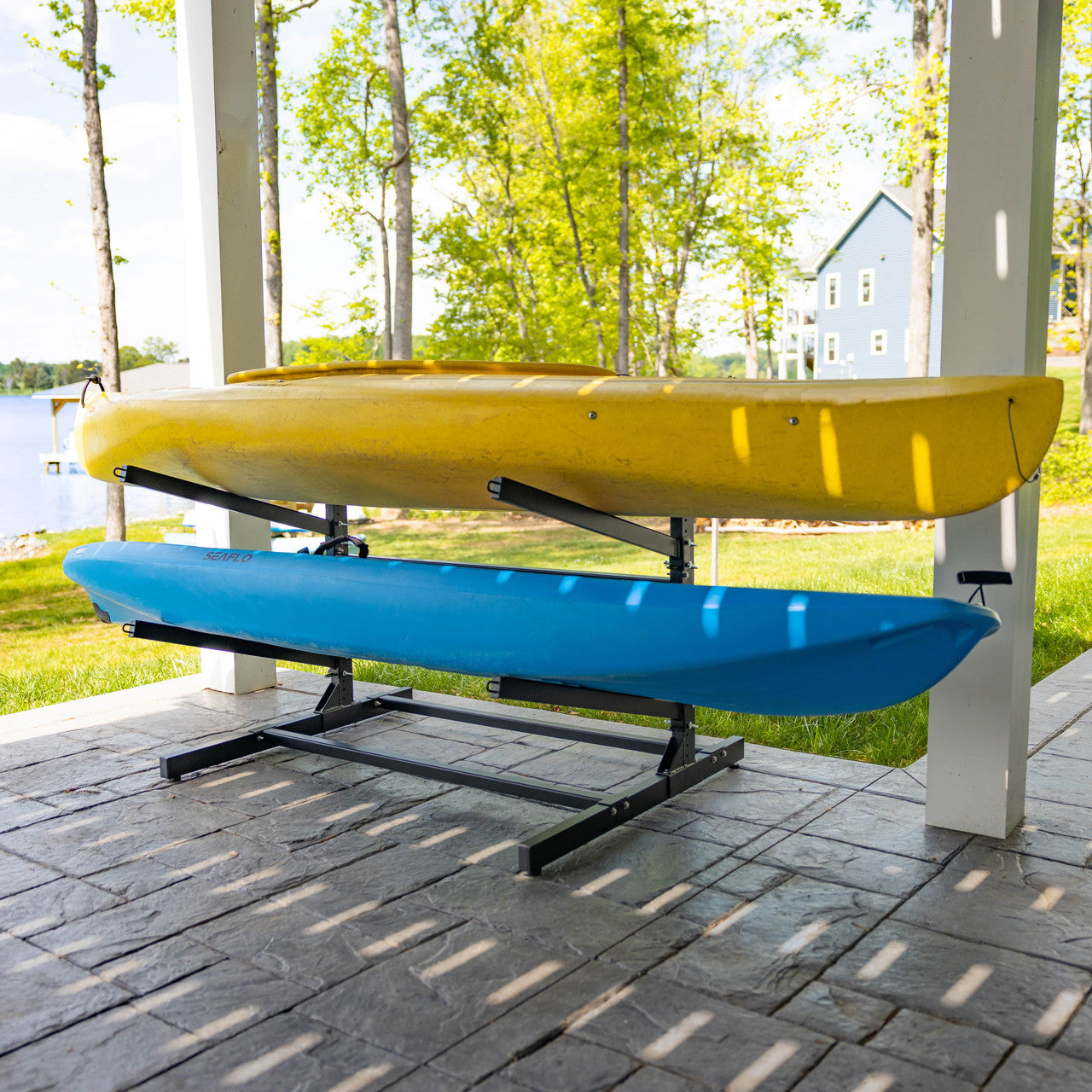 G-Watersport 2 Kayak & Canoe Rack | 2 Levels | Black - OVERLANDERS Outfitter