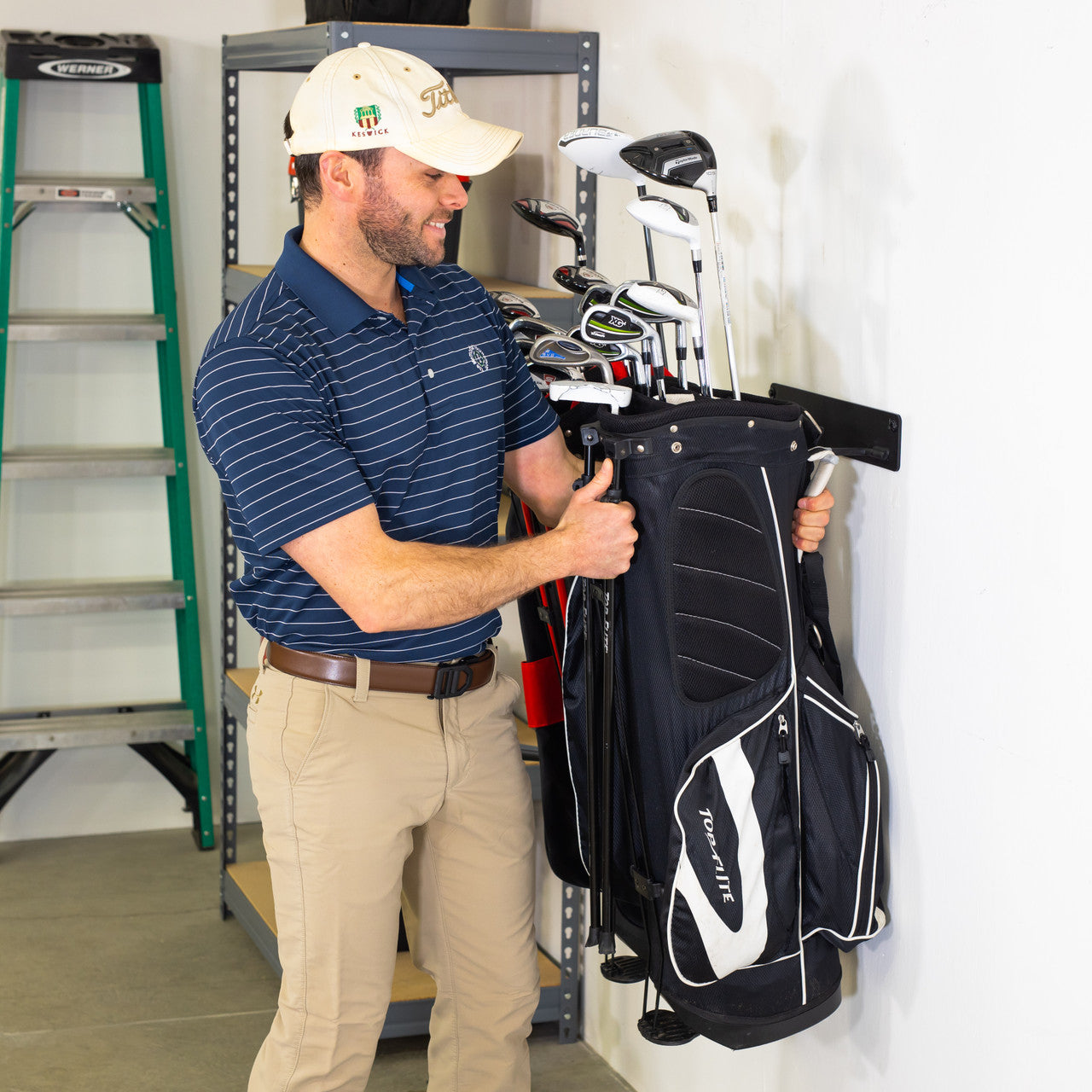 Torrey Pines Golf Bag Storage Rack | Holds 2 Golf Bags - OVERLANDERS Outfitter