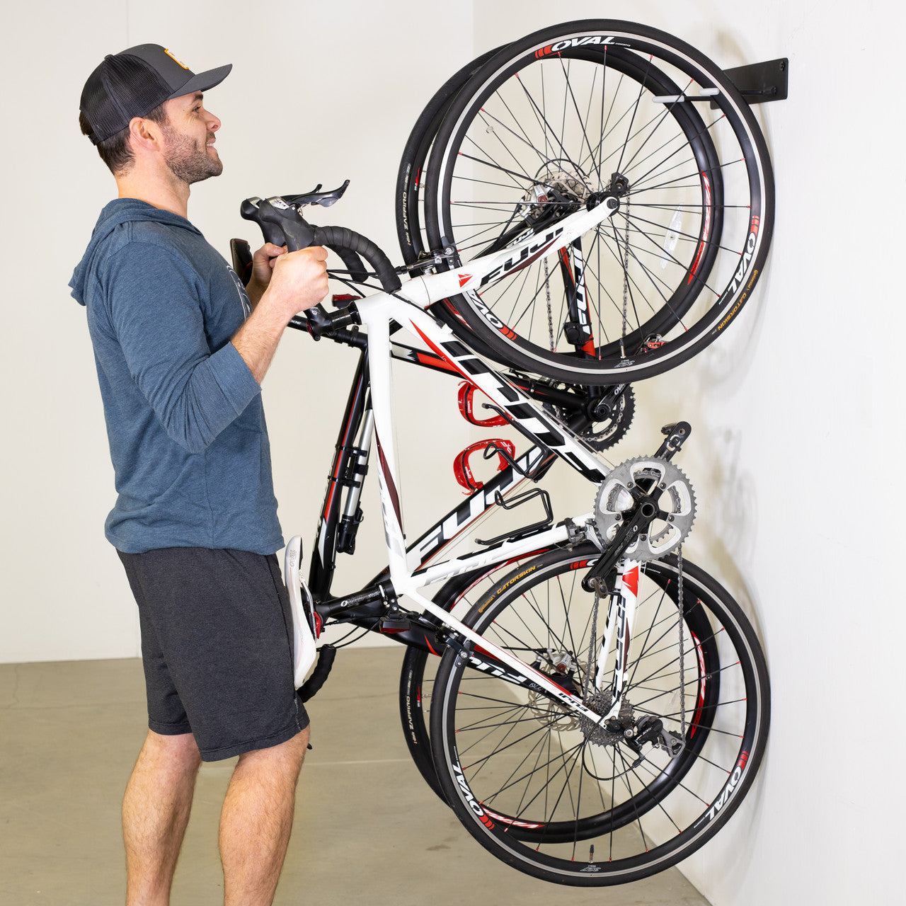 Blackstone Wall Mounted Bike Storage Rack | 2 Bikes | Black - OVERLANDERS Outfitter