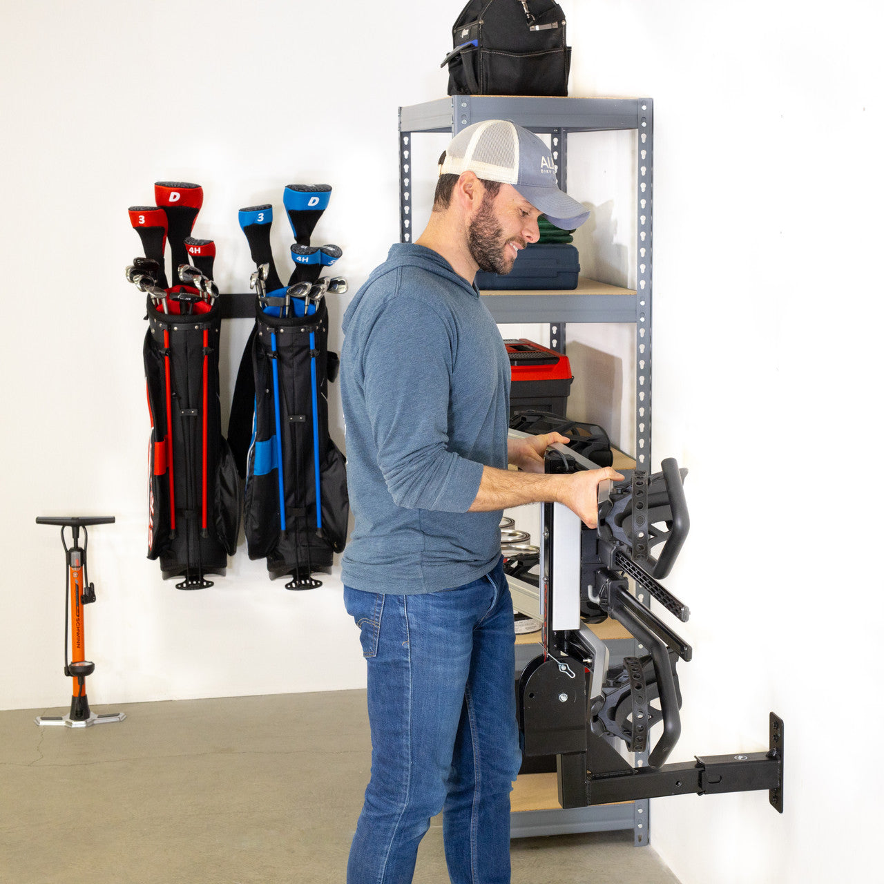 1.25" Hitch Wall Mount  | Holds Bike or Cargo Car Rack - OVERLANDERS Outfitter