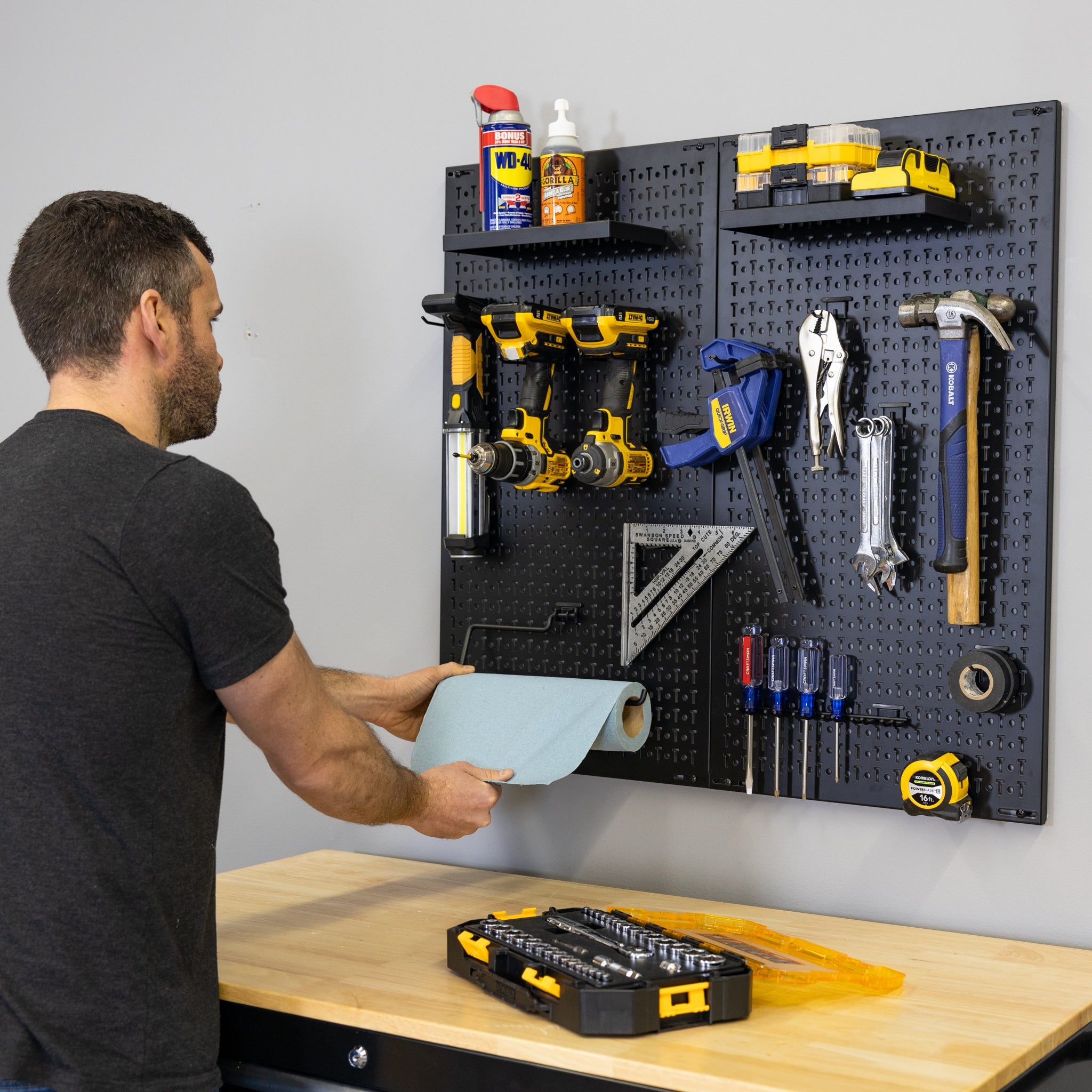 Folding Workbench and Pegboard Workshop Set - OVERLANDERS Outfitter