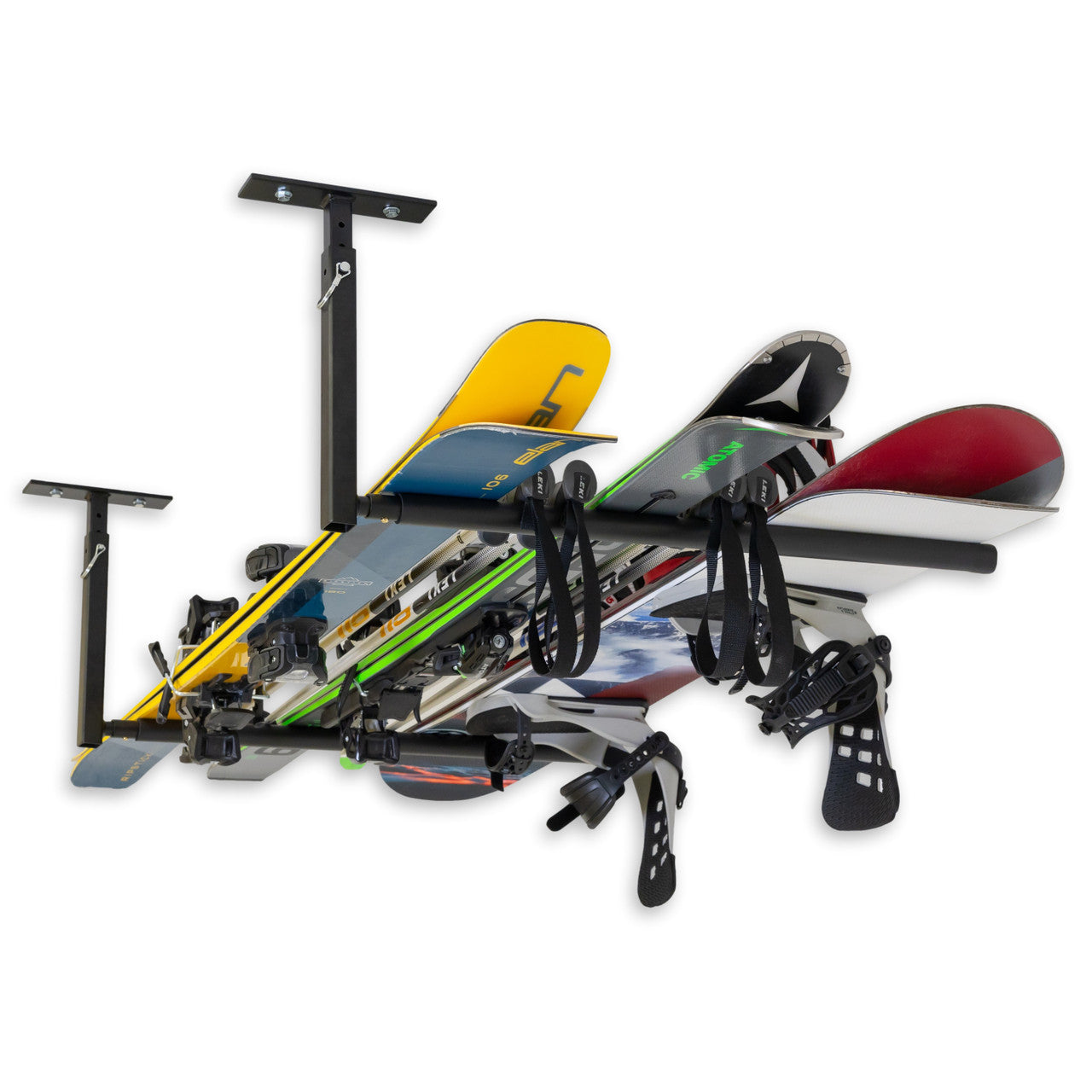 Hi-Port 2 | Ski & Snowboard Adjustable Ceiling Storage Rack | Single | Holds 75 lbs - OVERLANDERS Outfitter