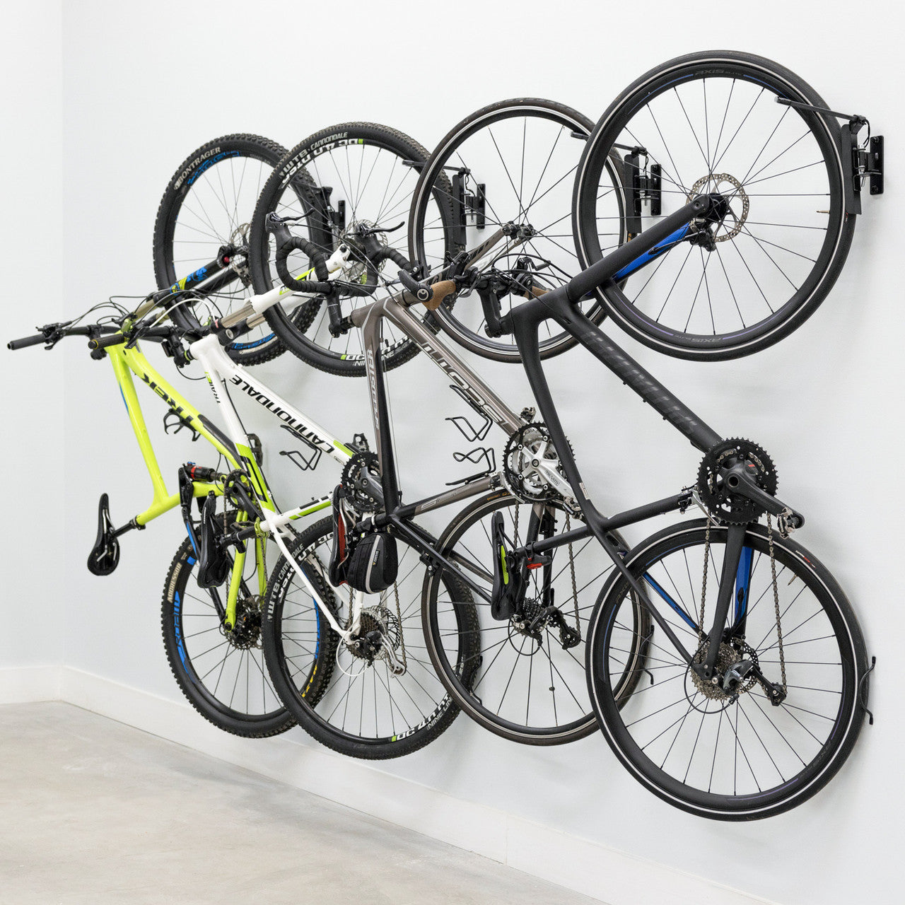 Swivel Mount Bike Storage Rack | 4 Bicycle | Garage Wall Hook - OVERLANDERS Outfitter