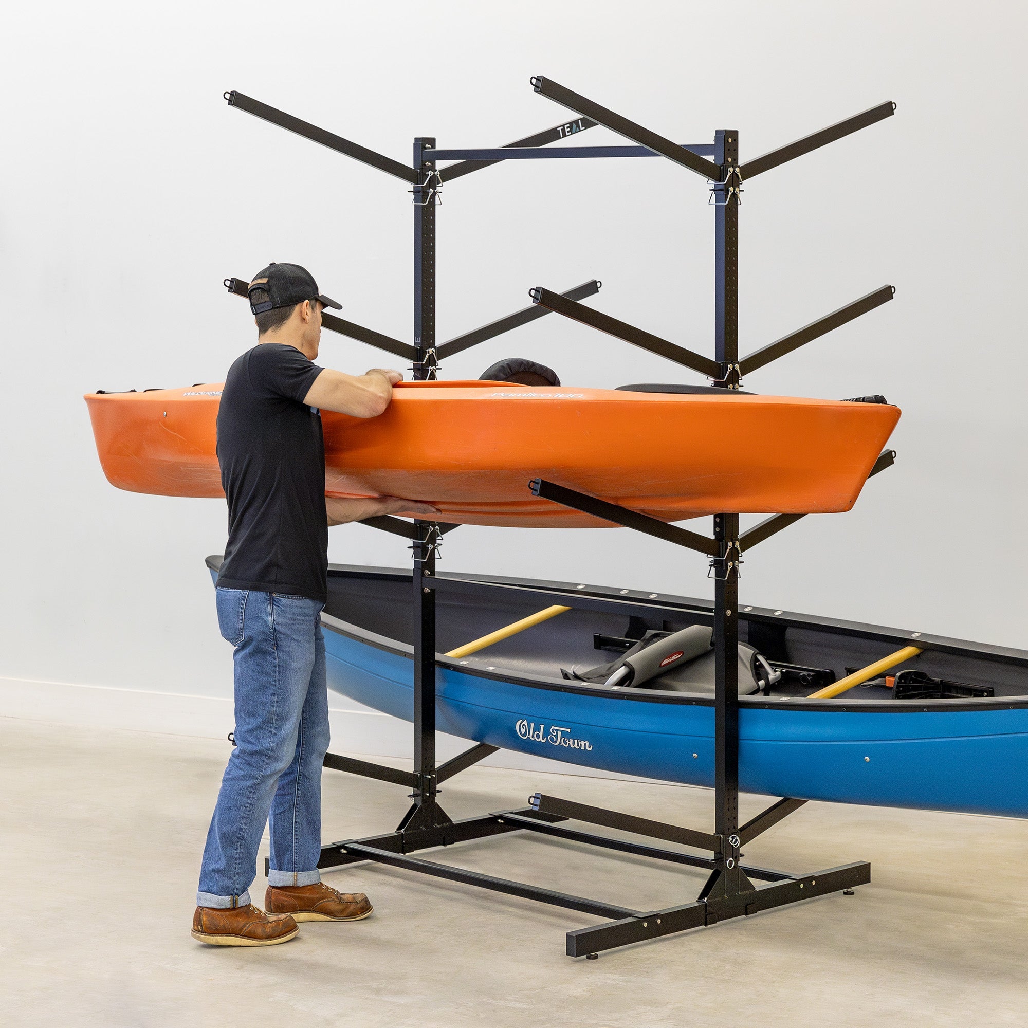 G-Watersport 8 Kayak & Canoe Rack | 8 Levels | Black - OVERLANDERS Outfitter