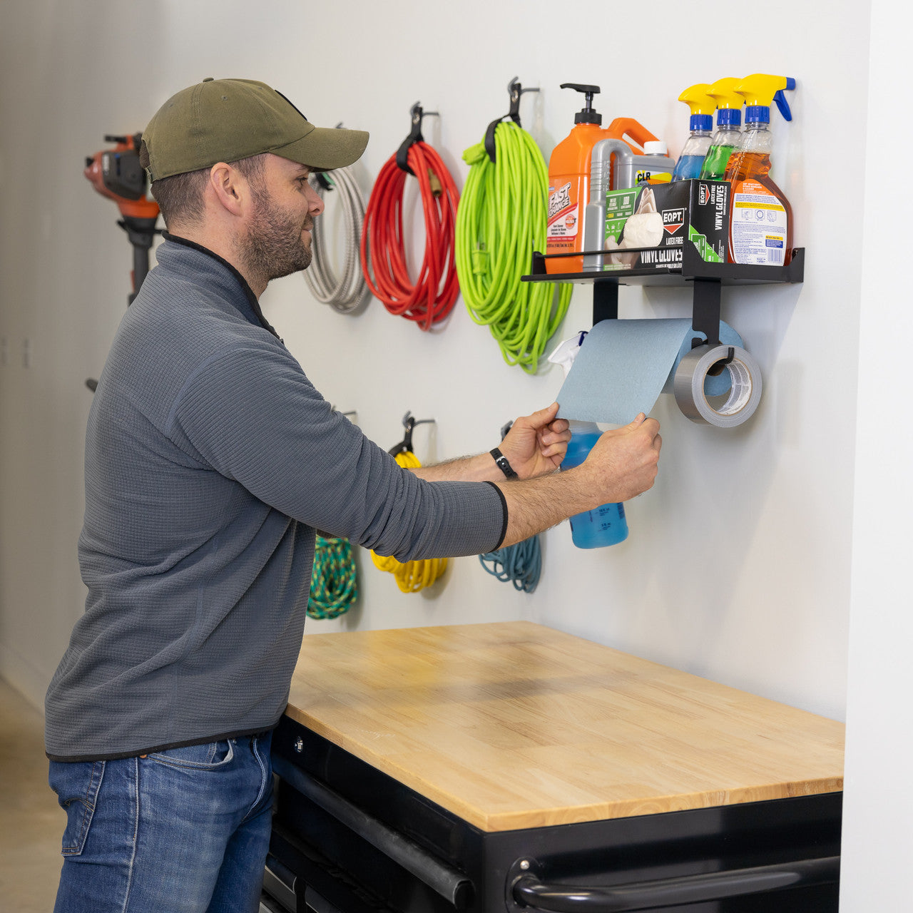 Quick Clean Paper Towel Holder and Wall Shelf - OVERLANDERS Outfitter