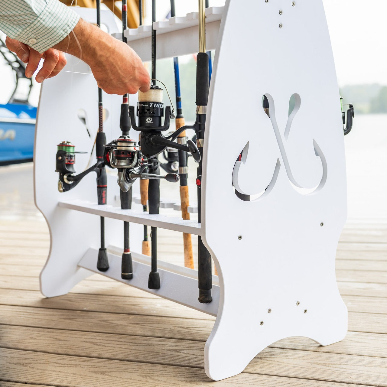 Marlin Fishing Rod Storage Stand | Holds up to 24 Rods - OVERLANDERS Outfitter
