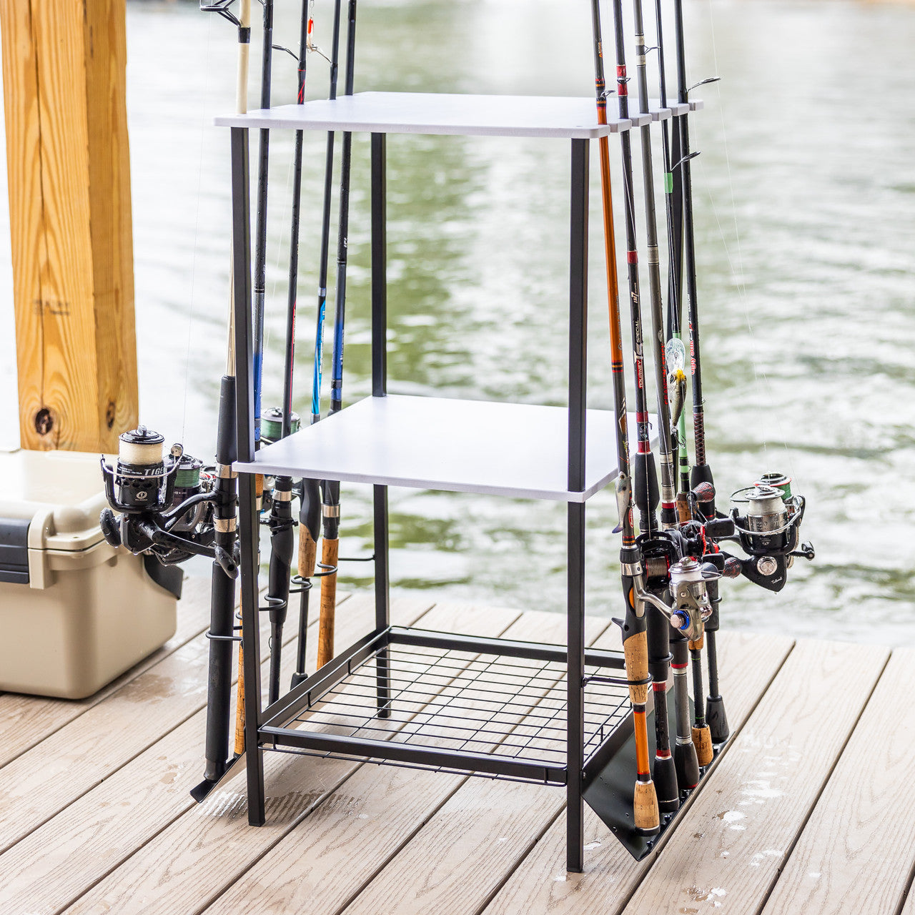 Tarpon Fishing Pole Stand | Holds up to 10 Rods - OVERLANDERS Outfitter