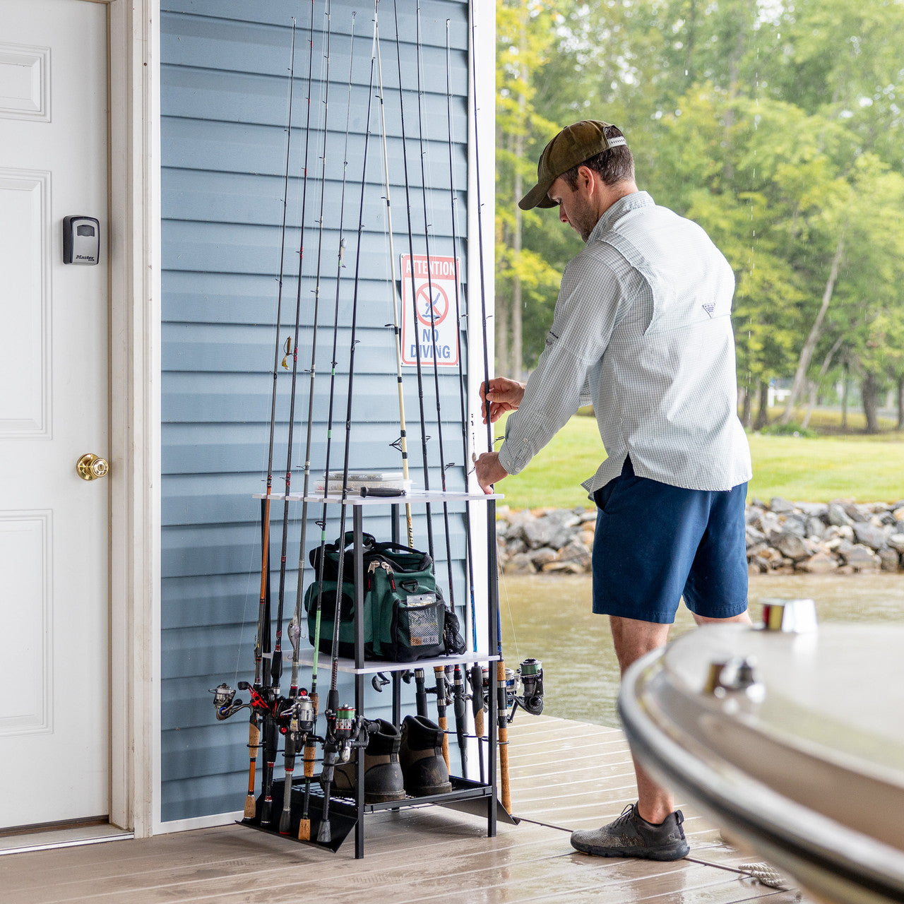 Tarpon Fishing Pole Stand | Holds up to 10 Rods - OVERLANDERS Outfitter