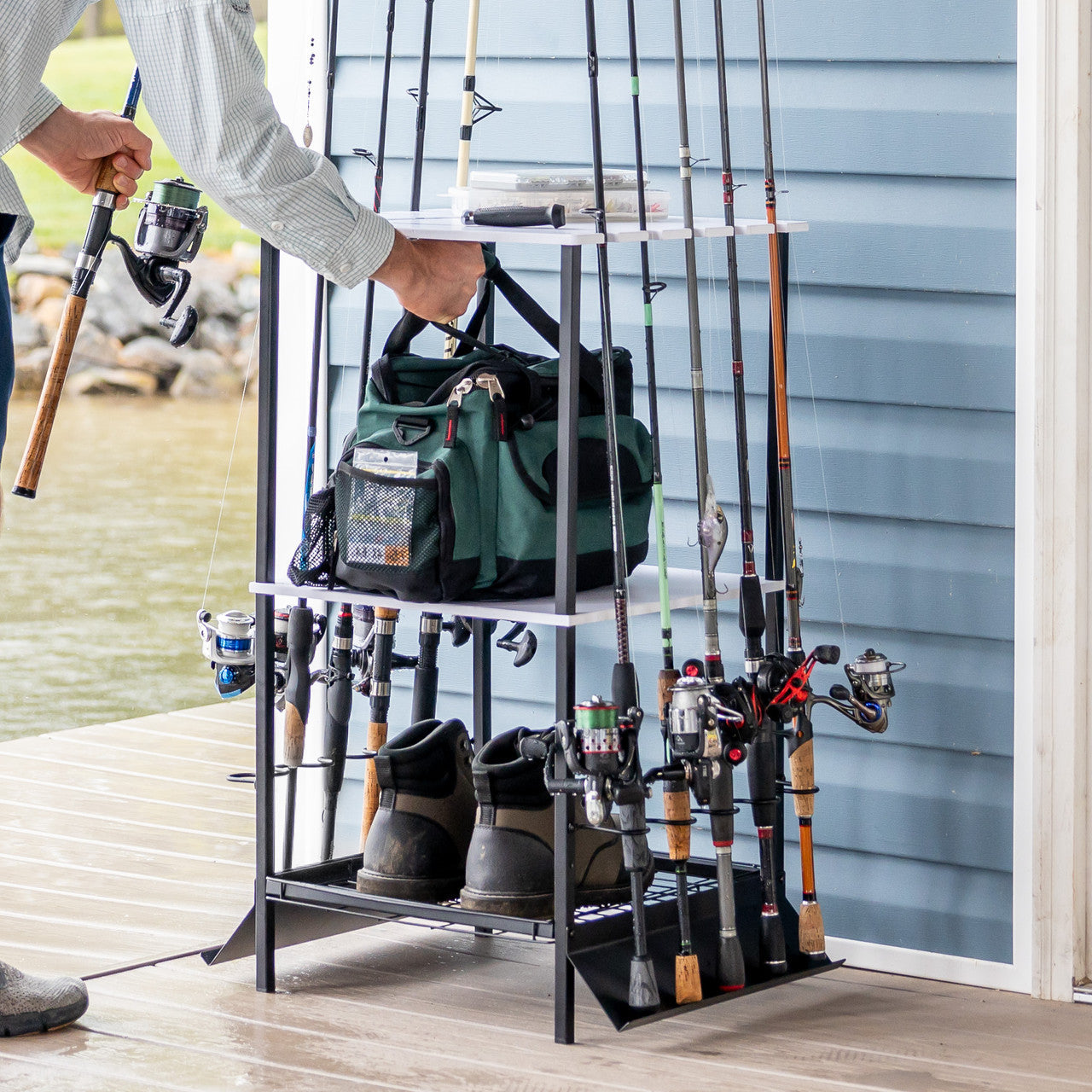Tarpon Fishing Pole Stand | Holds up to 10 Rods - OVERLANDERS Outfitter