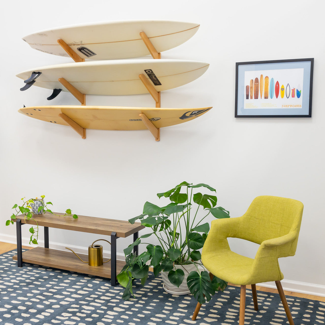TidyTimber Surfboard Storage Wood Rack | Holds 3 Surfboards - OVERLANDERS Outfitter