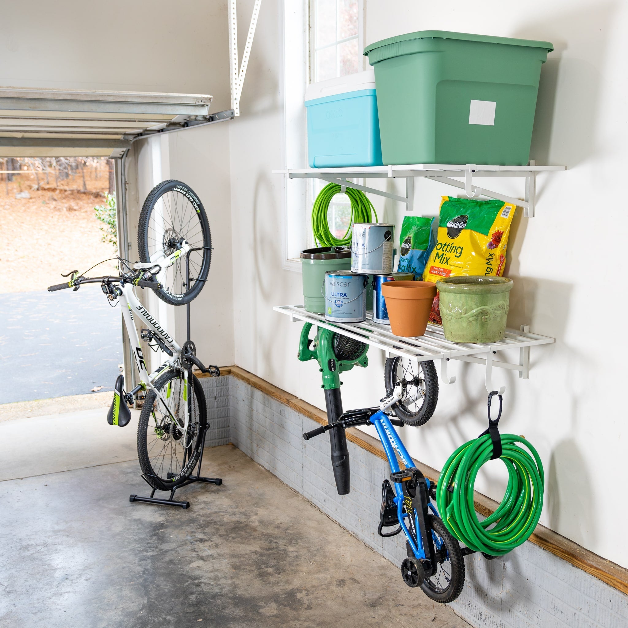 2' x 4' Bristol Garage Wall Mount Shelves | 2 Pack | White - OVERLANDERS Outfitter