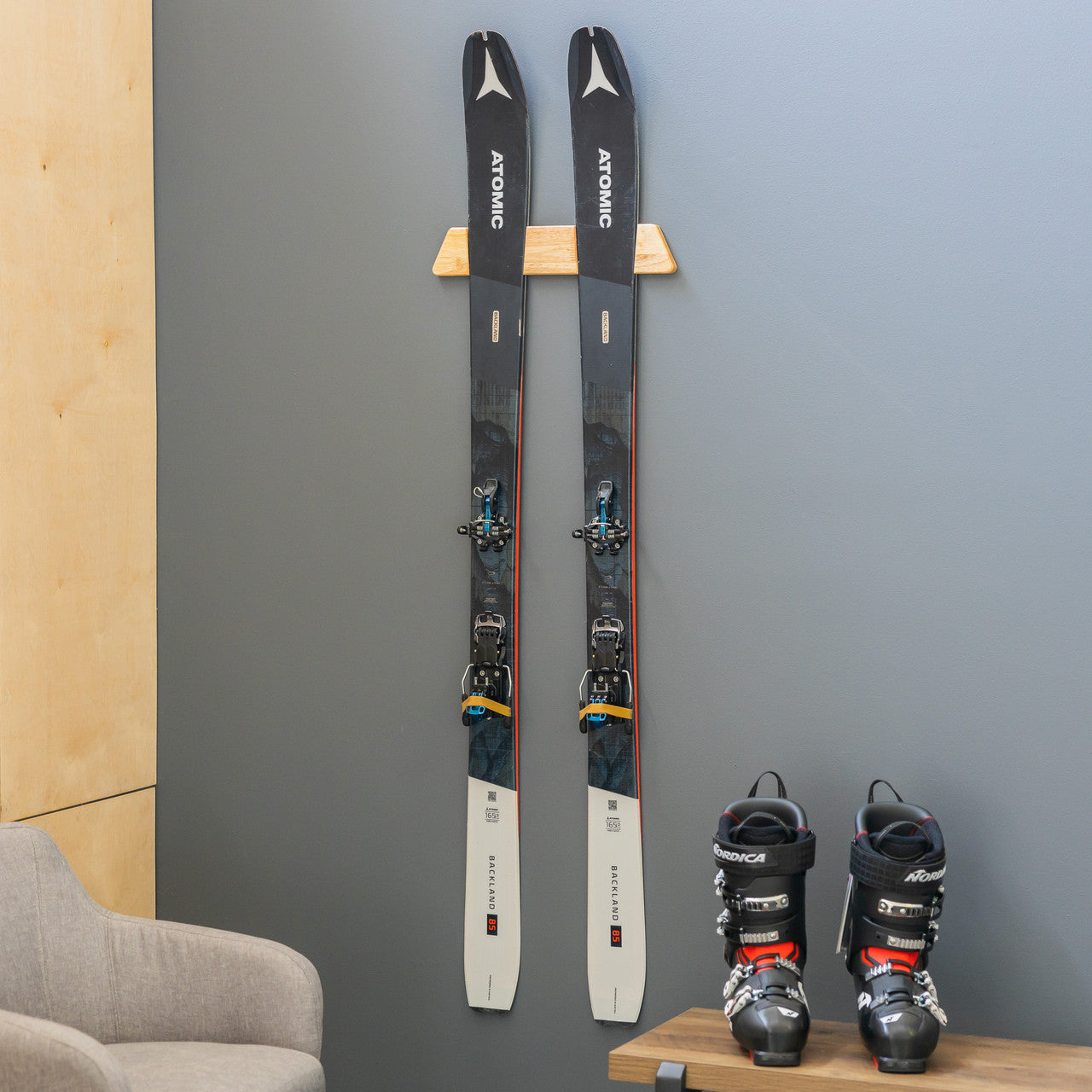 Vail Ski Display | Minimalist Wood Rack | Large - OVERLANDERS Outfitter