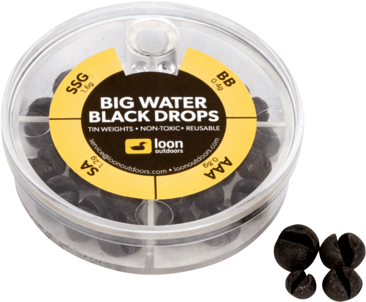 Loon™ Tin Drop Shot Assortments with various fishing lures in a compact tin, designed for freshwater and saltwater fishing by Stone Creek Outfitters.