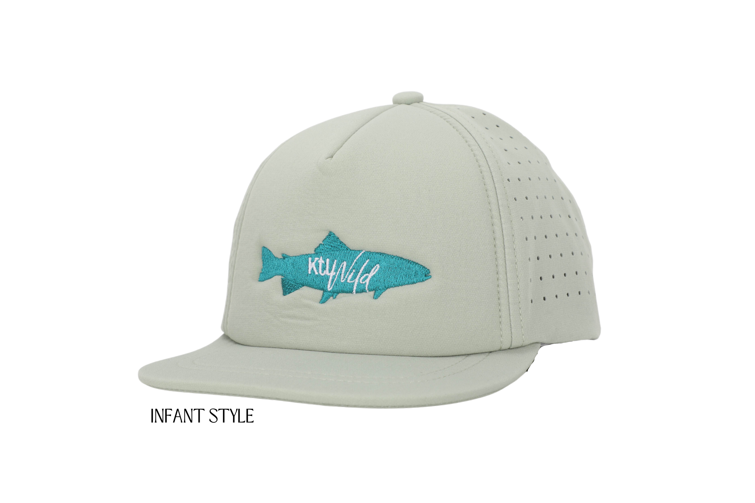 Keep the Littles Wild Snapback hat with a colorful embroidered design, adjustable strap, and flat brim for casual style.