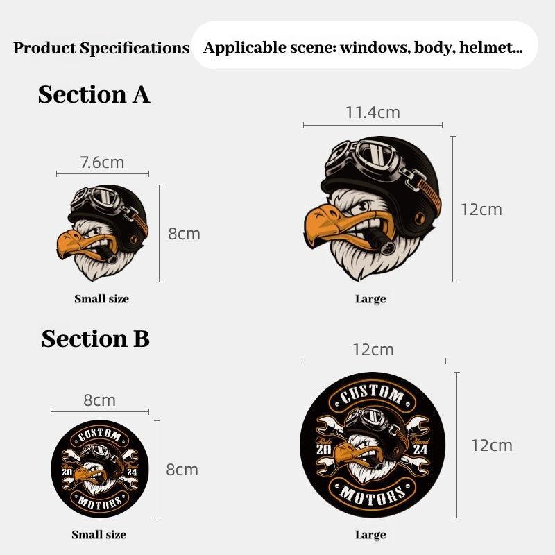 Decor sticker featuring a soaring eagle across the sky, designed by Bean's Moto Booth, suitable for wall or surface decoration.