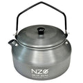 Near Zero Outdoor Gear 1.0L aluminum kettle, lightweight teapot for camping and outdoor cooking, with a sturdy handle and spout.