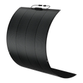 Green Vista Living BougeRV Arch 200W fiberglass flexible curved solar panel installed outdoors, showing its lightweight, durable design.
