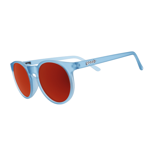 Rare Air Discs VHS Soul In A 4K World Limited Circle G polarized sunglasses with transparent side detail, stylish accessories.