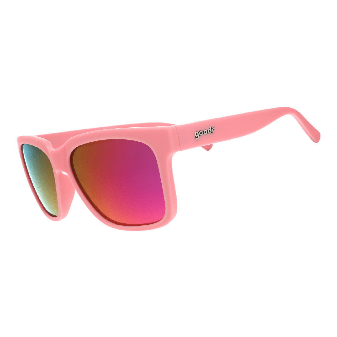 Side view of Rare Air Discs Pool Noodle Battle Hero Tidal G polarized sunglasses with floating design and transparent frame.