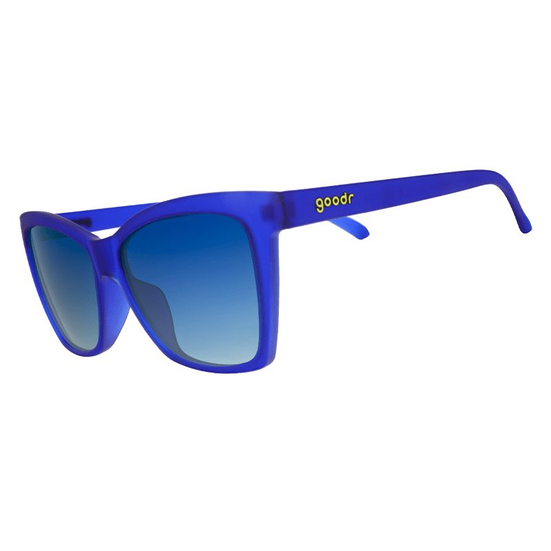 Side view of Rare Air Discs Pop Art Prodigy polarized pop G sunglasses with transparent frame and colorful design.