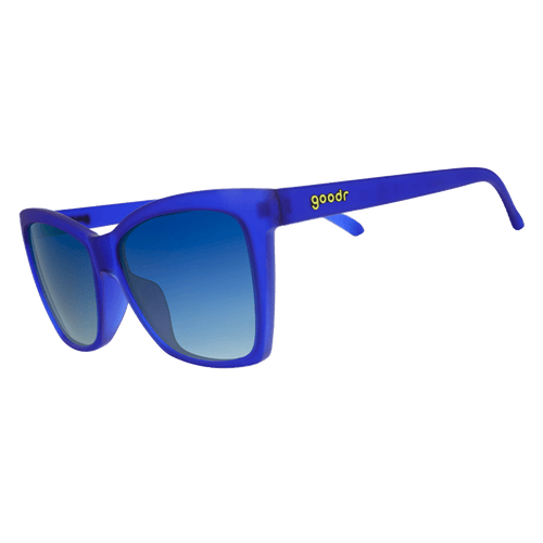 Side view of Rare Air Discs Pop Art Prodigy polarized pop G sunglasses with transparent frame and colorful design.