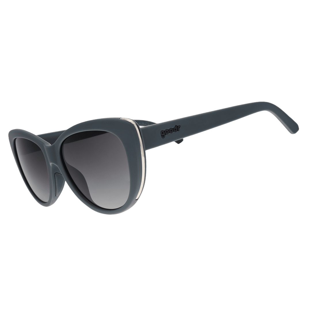 Rare Air Discs Diet Black Glam G polarized sunglasses with transparent side arms, showcasing sleek design and polarized lenses.