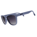 Side view of Rare Air Discs Zombie Skin Care Routine OG polarized sunglasses with transparent frames and dark lenses.