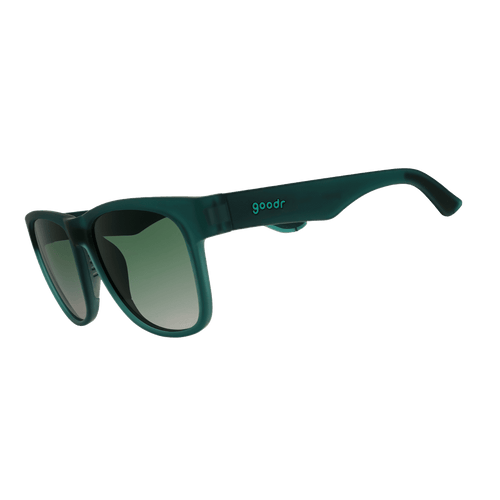 Rare Air Discs Underwater Thunder Plunder BFG polarized sunglasses with transparent side frames, showcasing sleek accessory design.
