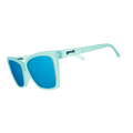 Side view of Rare Air Discs "Will Brake For Mermaids" Polarized Pop G sunglasses showing transparent frame and stylish design.
