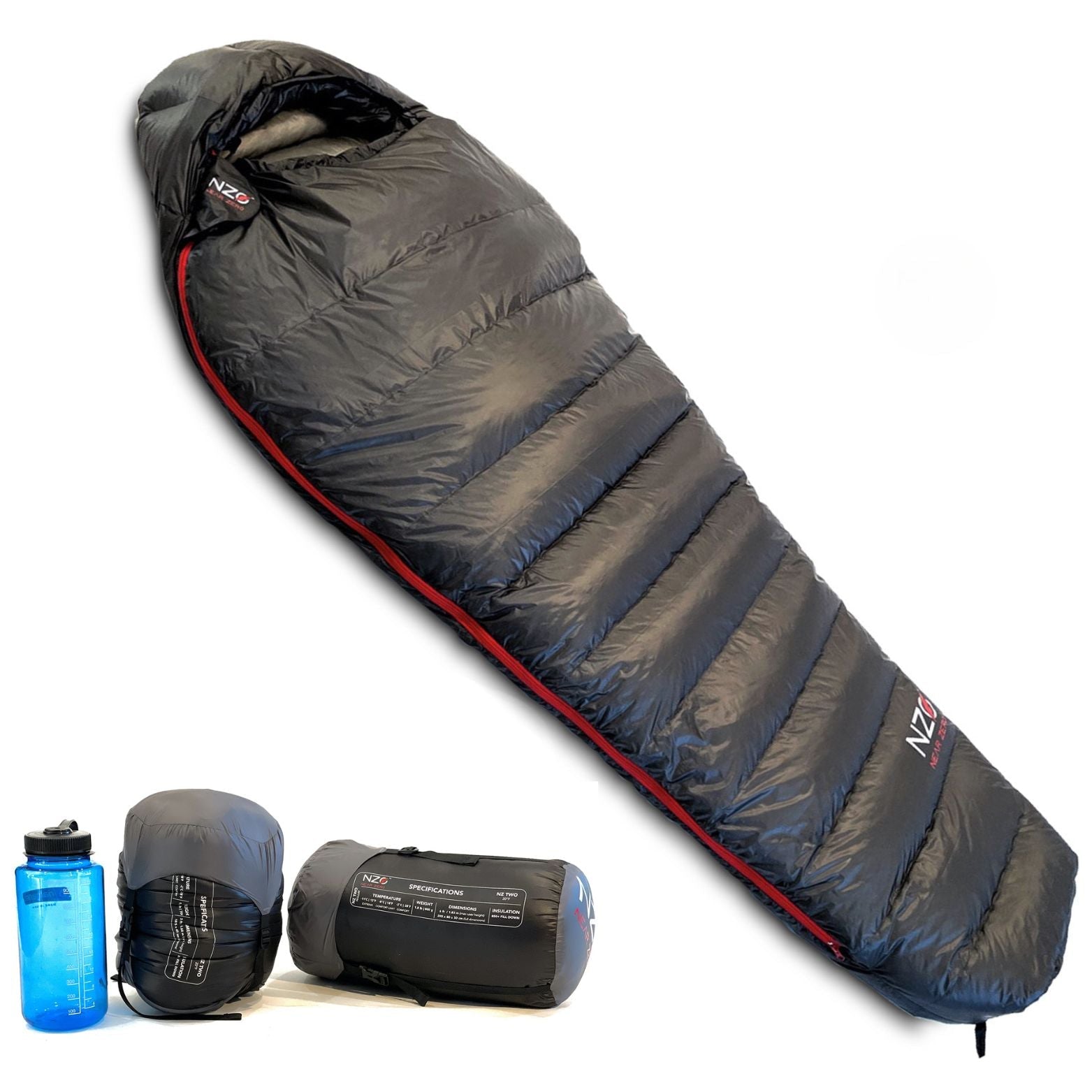 NZ 20 Mummy Sleeping Bag by Near Zero Outdoor Gear, featuring a sleek design and cozy insulation for cold weather camping.