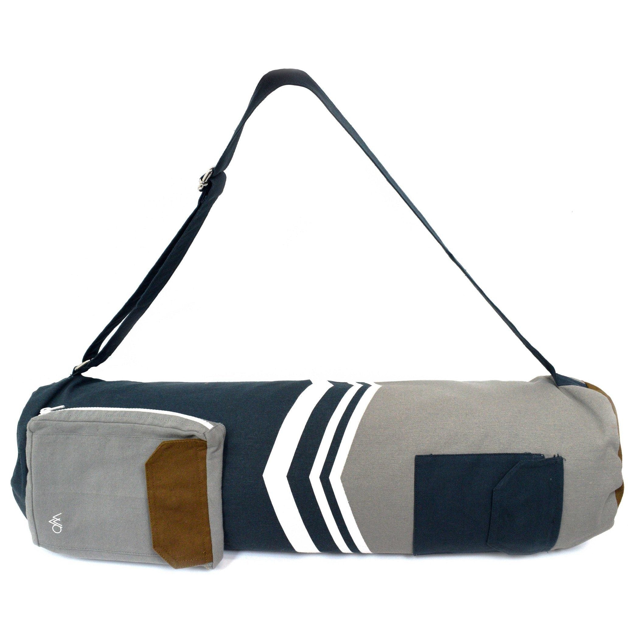 Organic Yoga Mat Bag - Blue & Grey - OVERLANDERS Outfitter