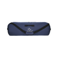 White Duck Outdoors Hoplite Canvas Duffel Bag showing durable beige fabric, sturdy handles, and spacious main compartment.