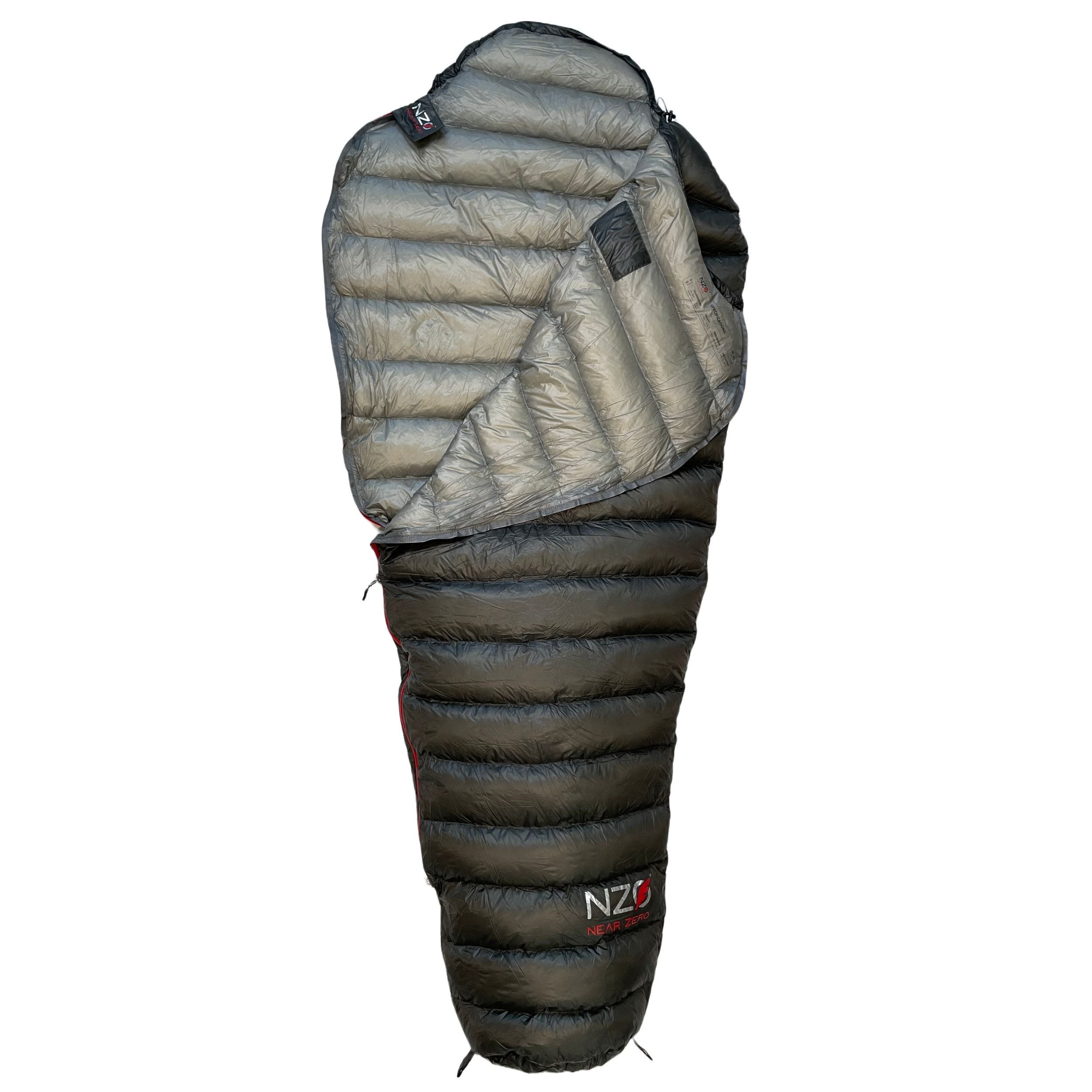 Near Zero Outdoor Gear NZ 35 Mummy Sleeping Bag shown in a compact, insulated design ideal for camping and outdoor sleep comfort