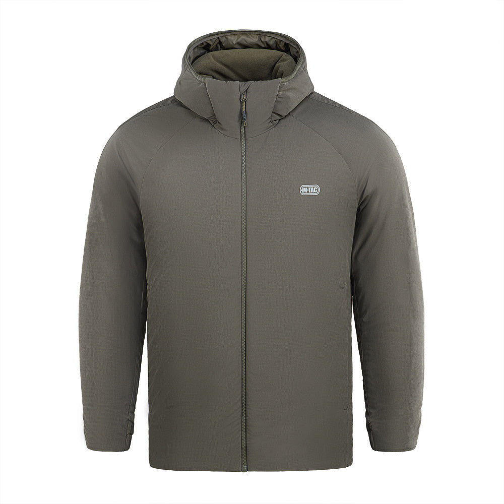 M-Tac Paladin Pro Primaloft winter jacket in dark color, showcasing insulated design and functional pockets.