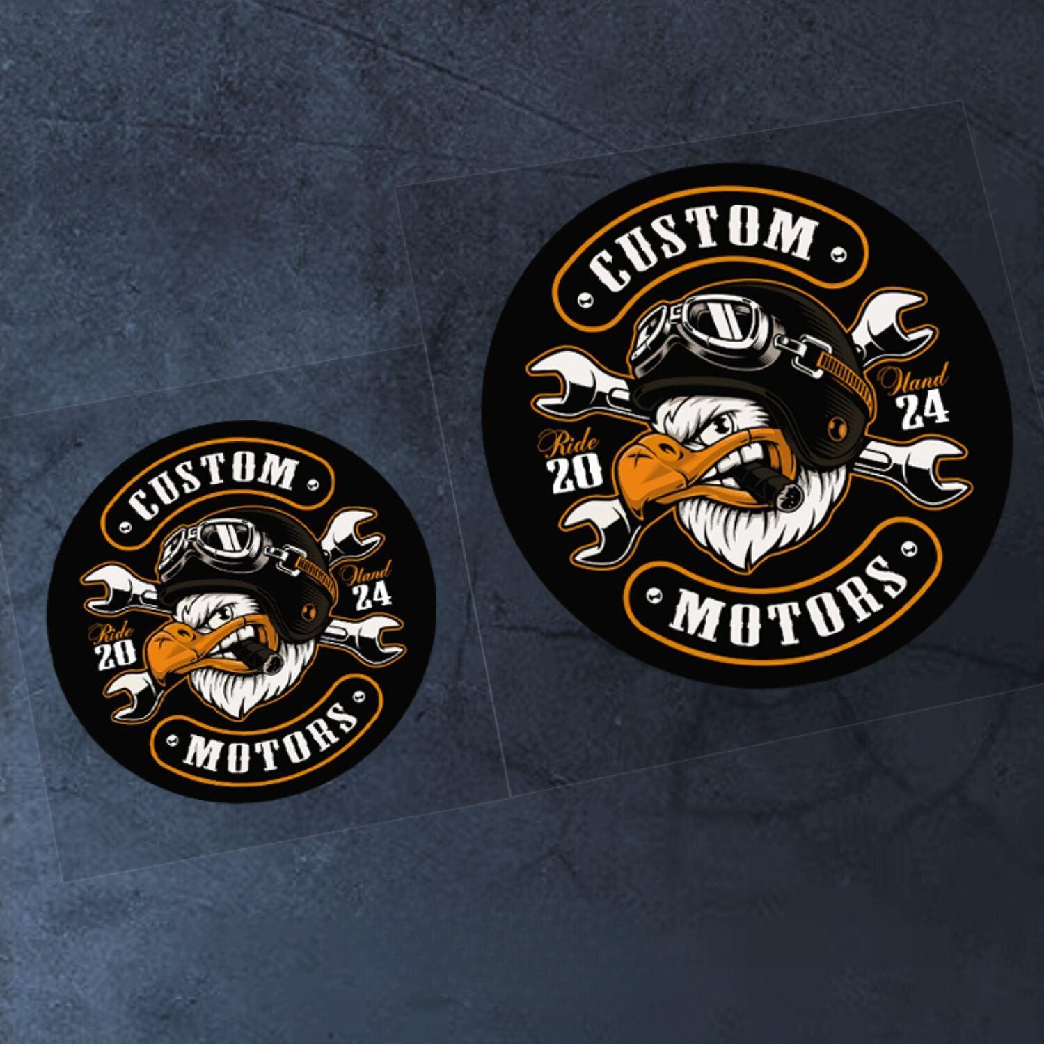 Decor sticker featuring a soaring eagle across the sky, produced by Bean's Moto Booth, ideal for decorating walls or surfaces.
