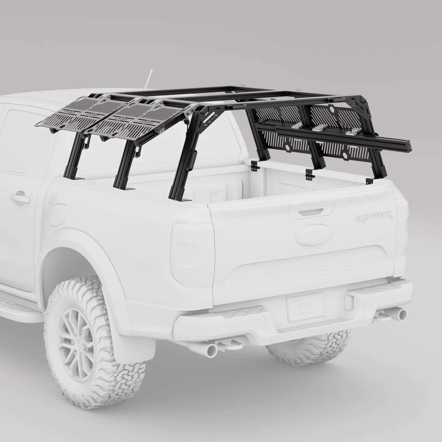 Ford Ranger Pickup Truck Pre-configured XTR3 Bed Rack + MOLLE Packages - OVERLANDERS Outfitter