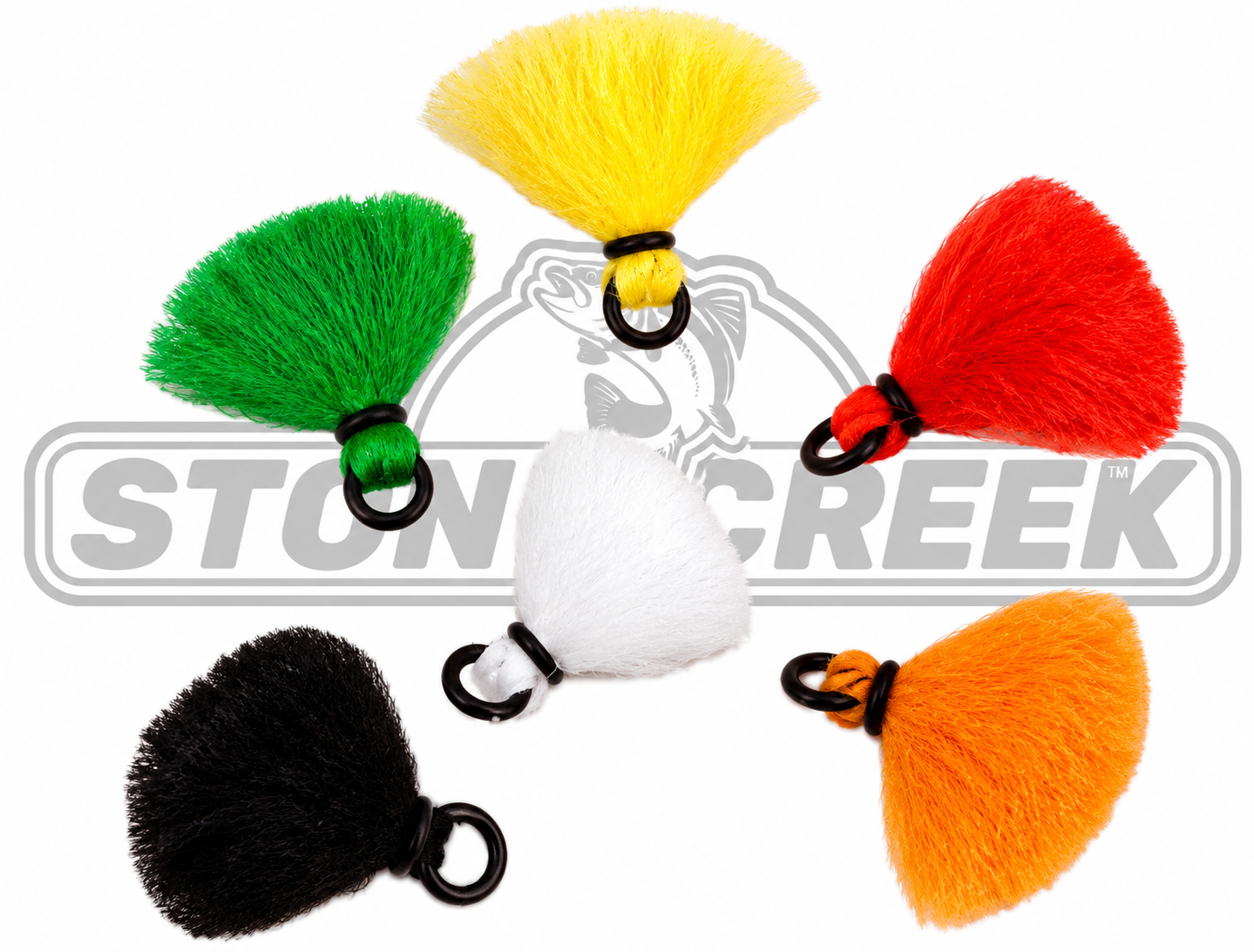 Poly Ring™ Indicators from Stone Creek Outfitters, a set of three durable, colorful fishing indicators for improved bite detection.