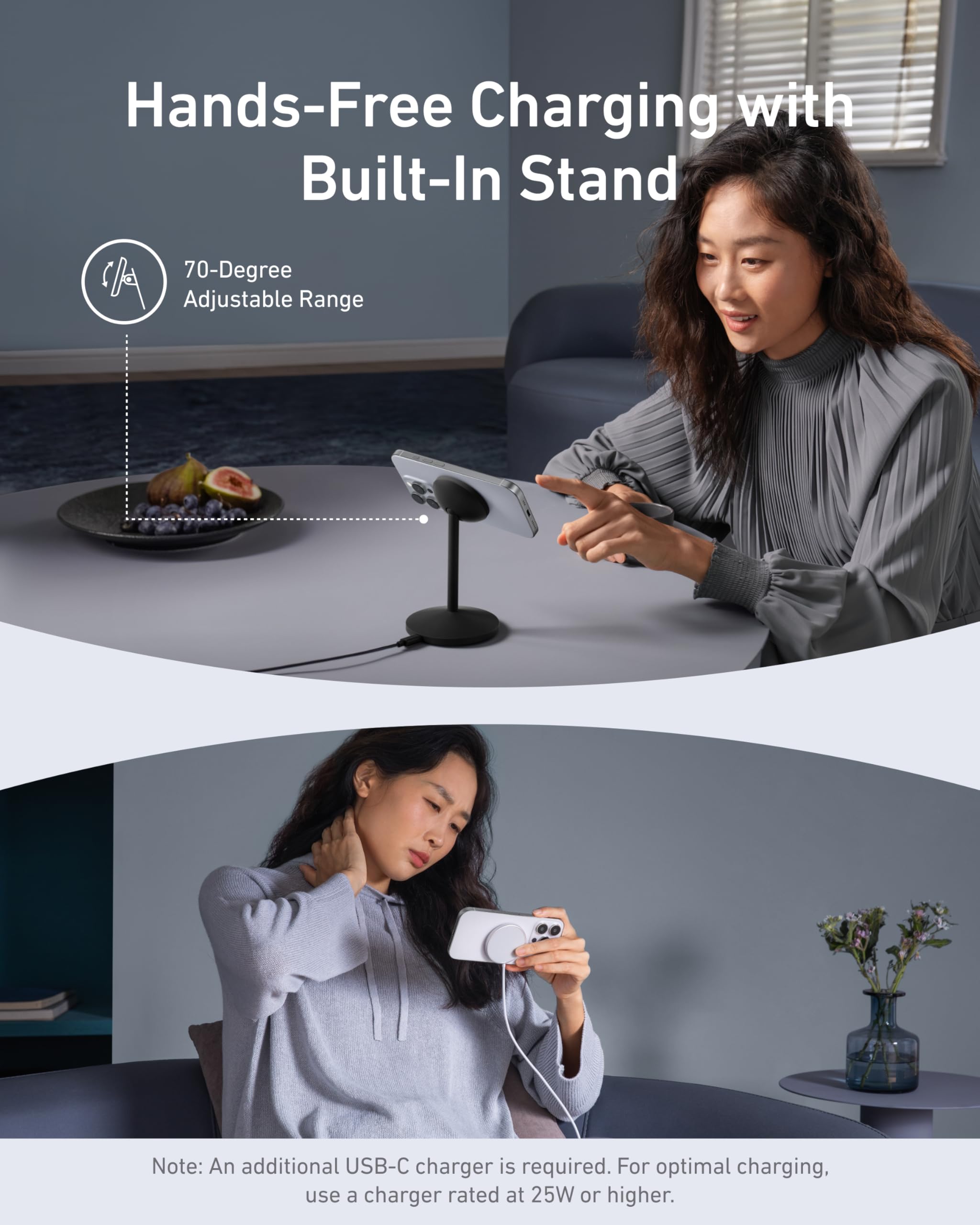 Anker MagGo Wireless Charger (Stand) with Adapter and Cable BOA - We The Collective