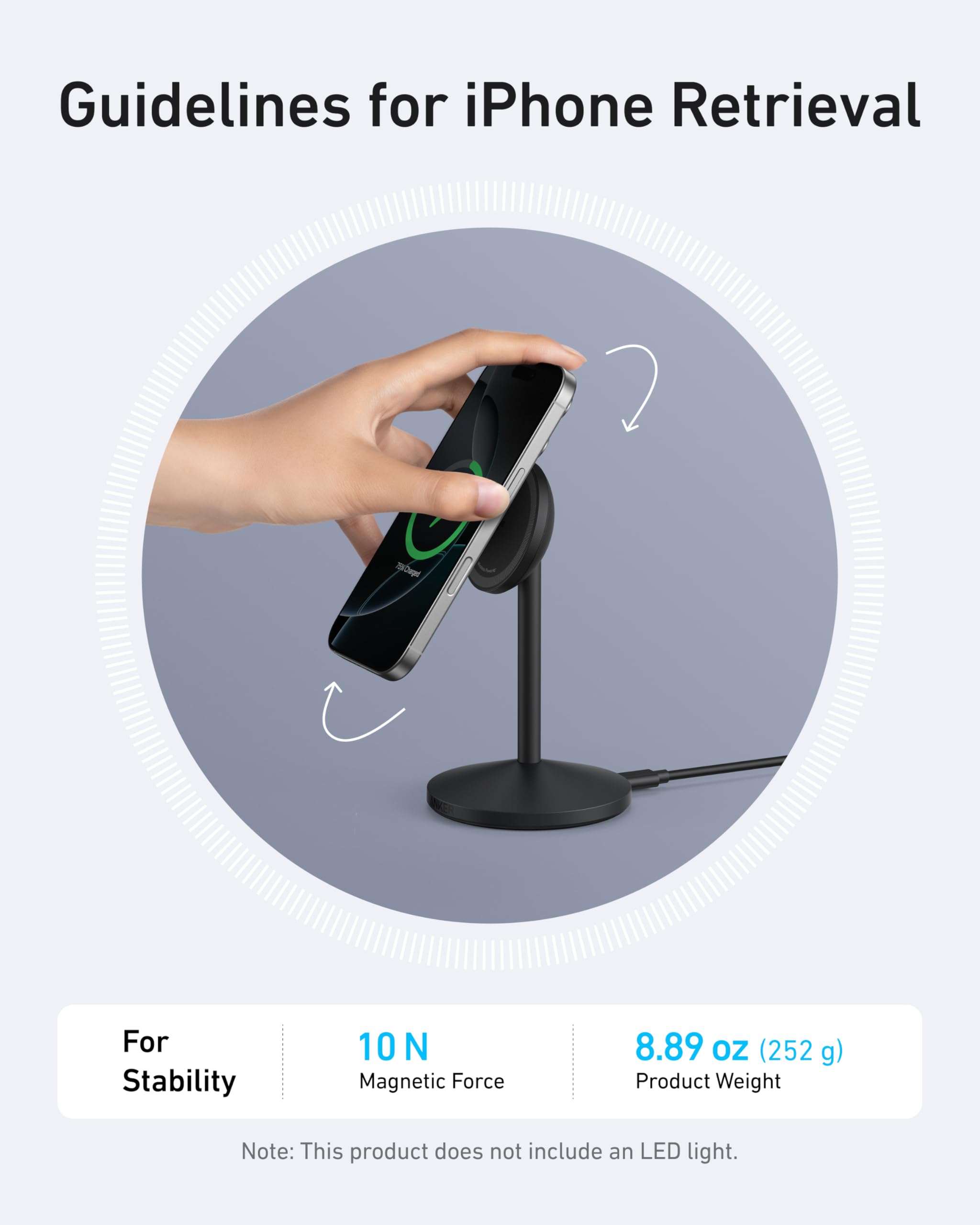 Anker MagGo Wireless Charger (Stand) with Adapter and Cable BOA - We The Collective