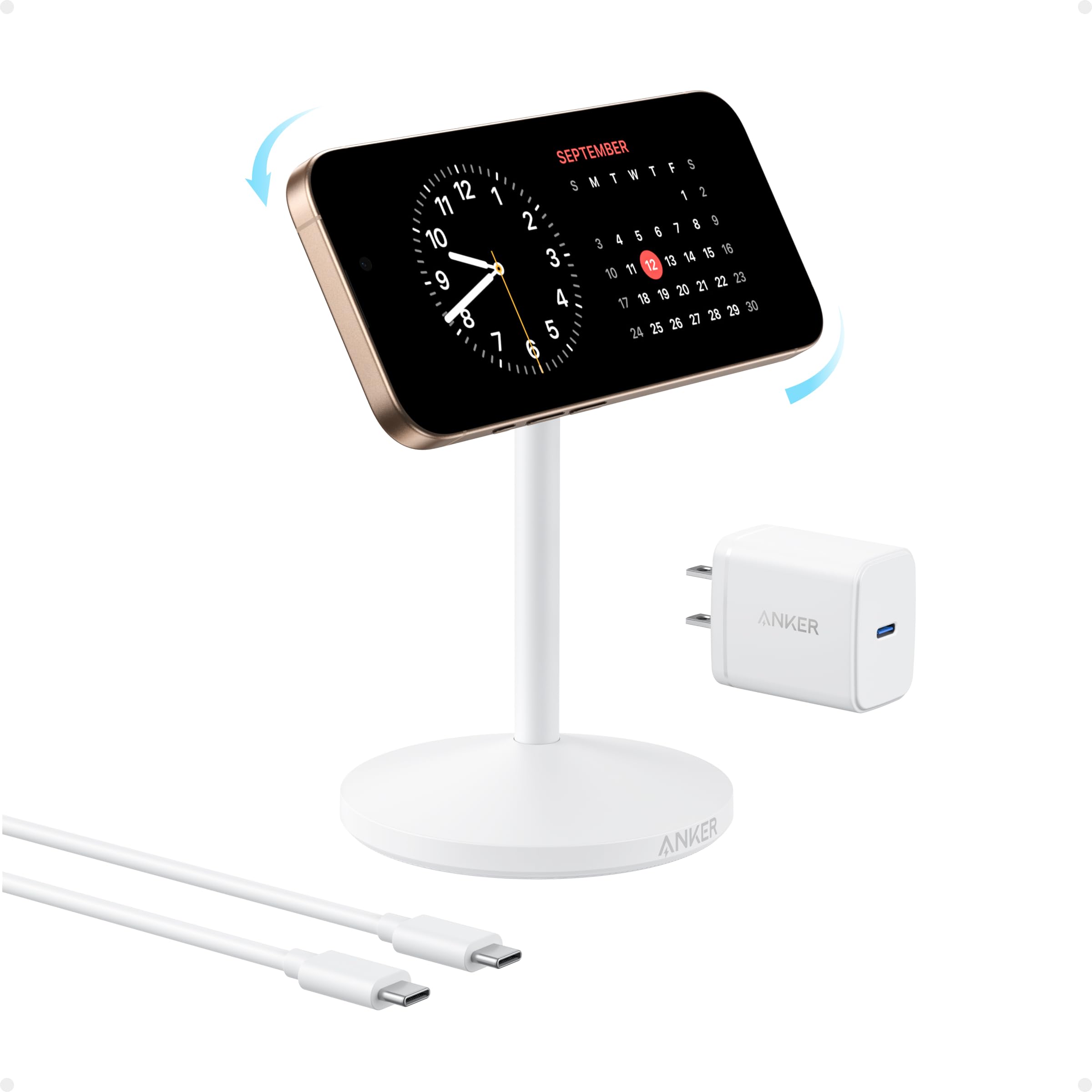 Anker MagGo Wireless Charger (Stand) with Adapter and Cable BOA - We The Collective