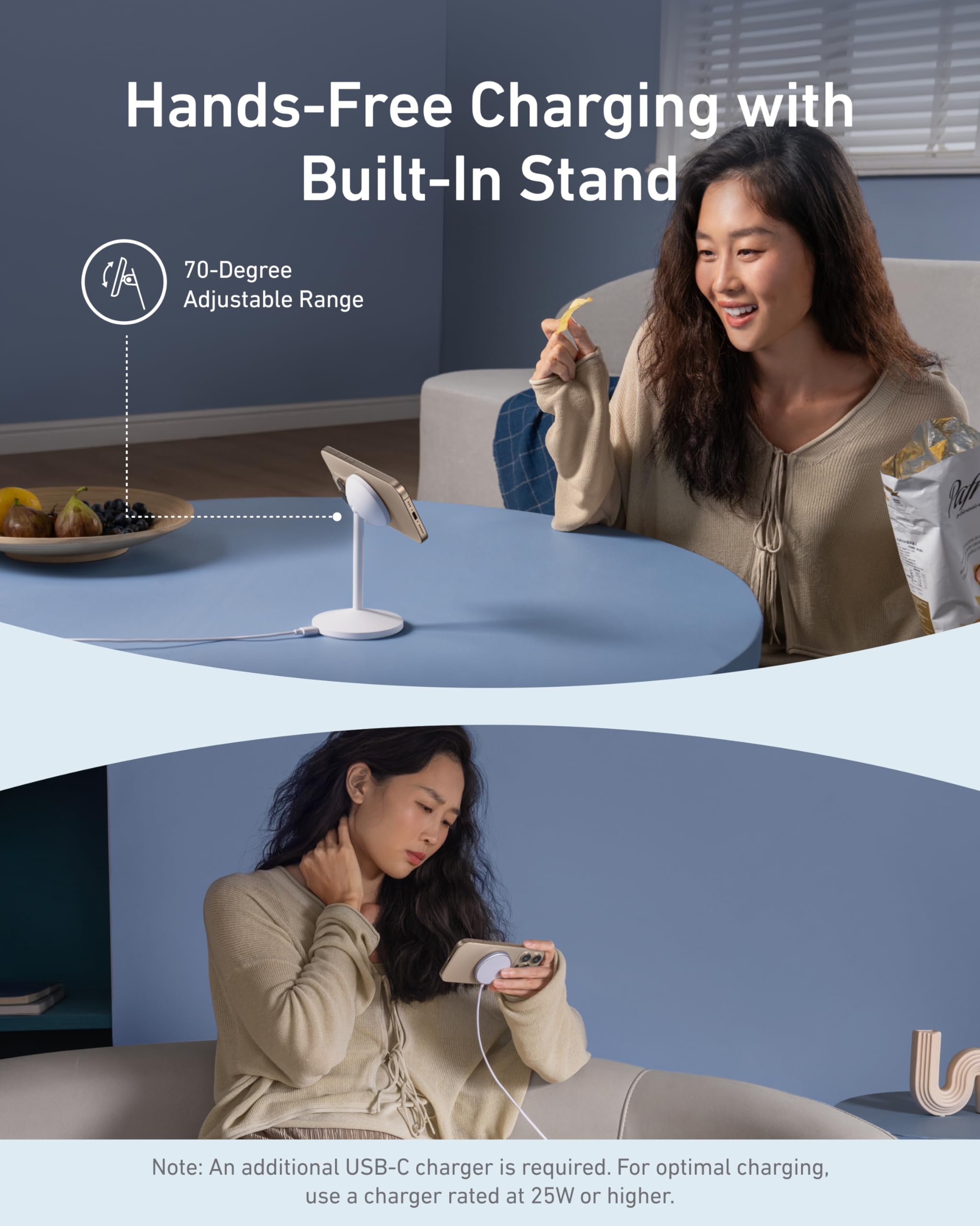 Anker MagGo Wireless Charger (Stand) with Adapter and Cable BOA - We The Collective
