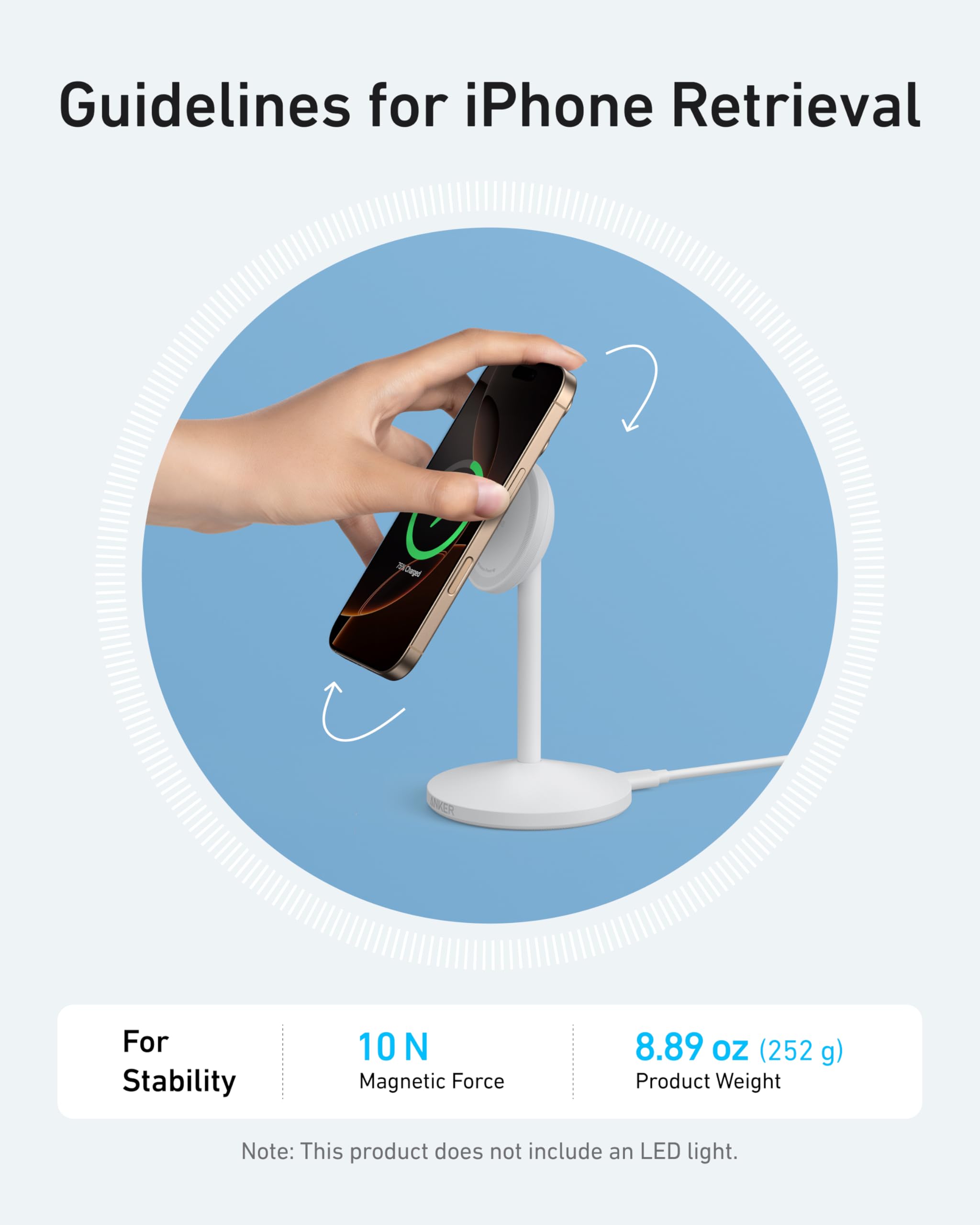 Anker MagGo Wireless Charger (Stand) with Adapter and Cable BOA - We The Collective