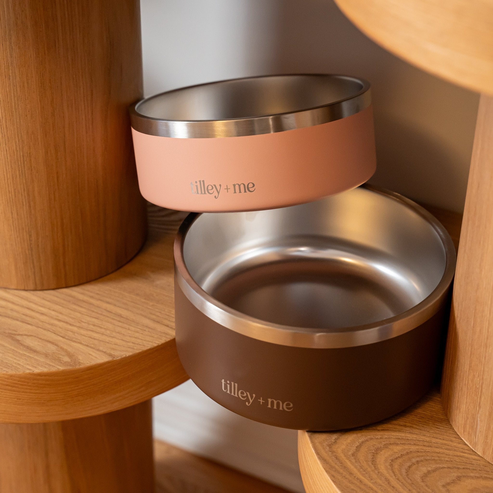 Tilley + Me Stainless Steel Pet Bowl – Non-Slip, Durable & Dishwasher Safe | 32oz and 64oz - OVERLANDERS Outfitter