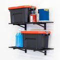 1' x 2' Bristol Garage Wall Mount Shelves | 2 Pack | Black - OVERLANDERS Outfitter