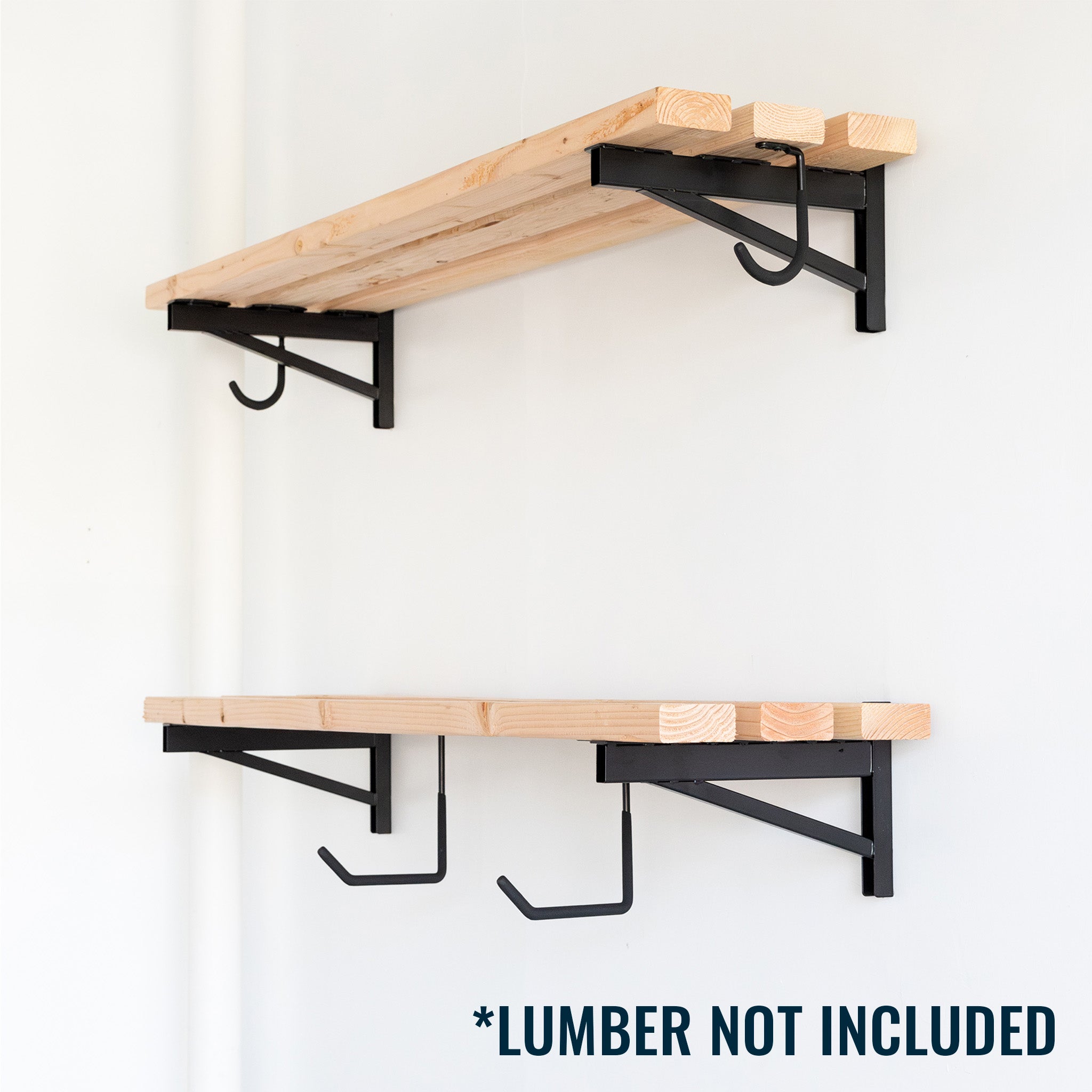 1' x 4' DIY Wall Shelf Brackets | Heavy Duty Garage Wall Shelves - OVERLANDERS Outfitter