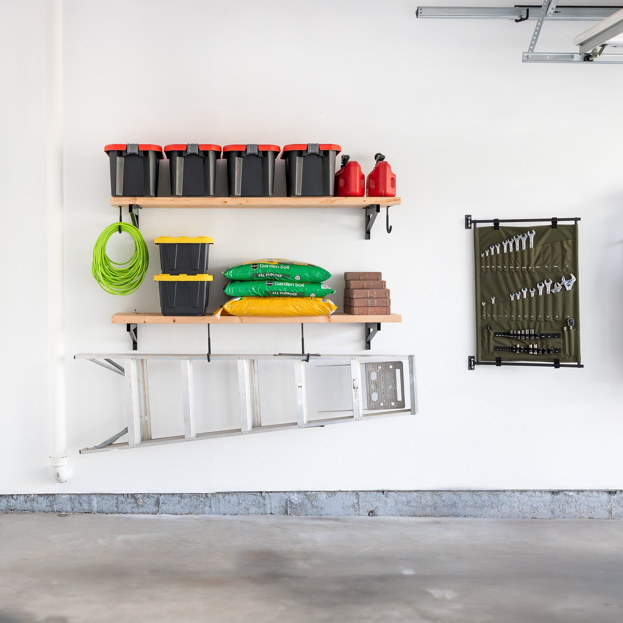 1' x 4' DIY Wall Shelf Brackets | Heavy Duty Garage Wall Shelves - OVERLANDERS Outfitter
