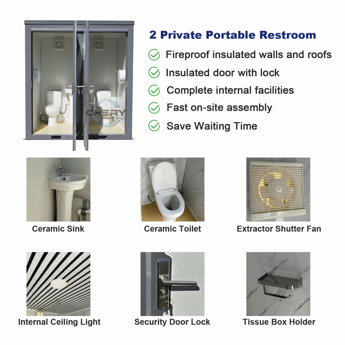 2 Private Toilet Stalls Portable Restroom - OVERLANDERS Outfitter