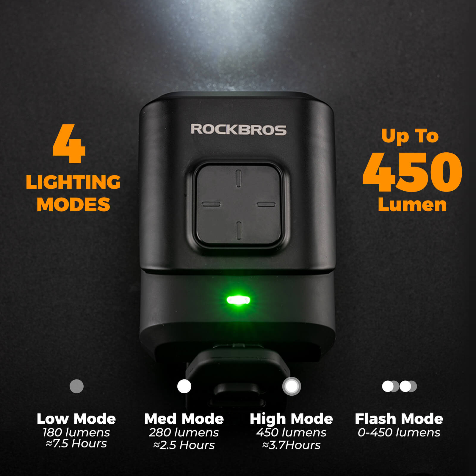 2-in-1 Bike Horn & Front Light -  450lm - OVERLANDERS Outfitter