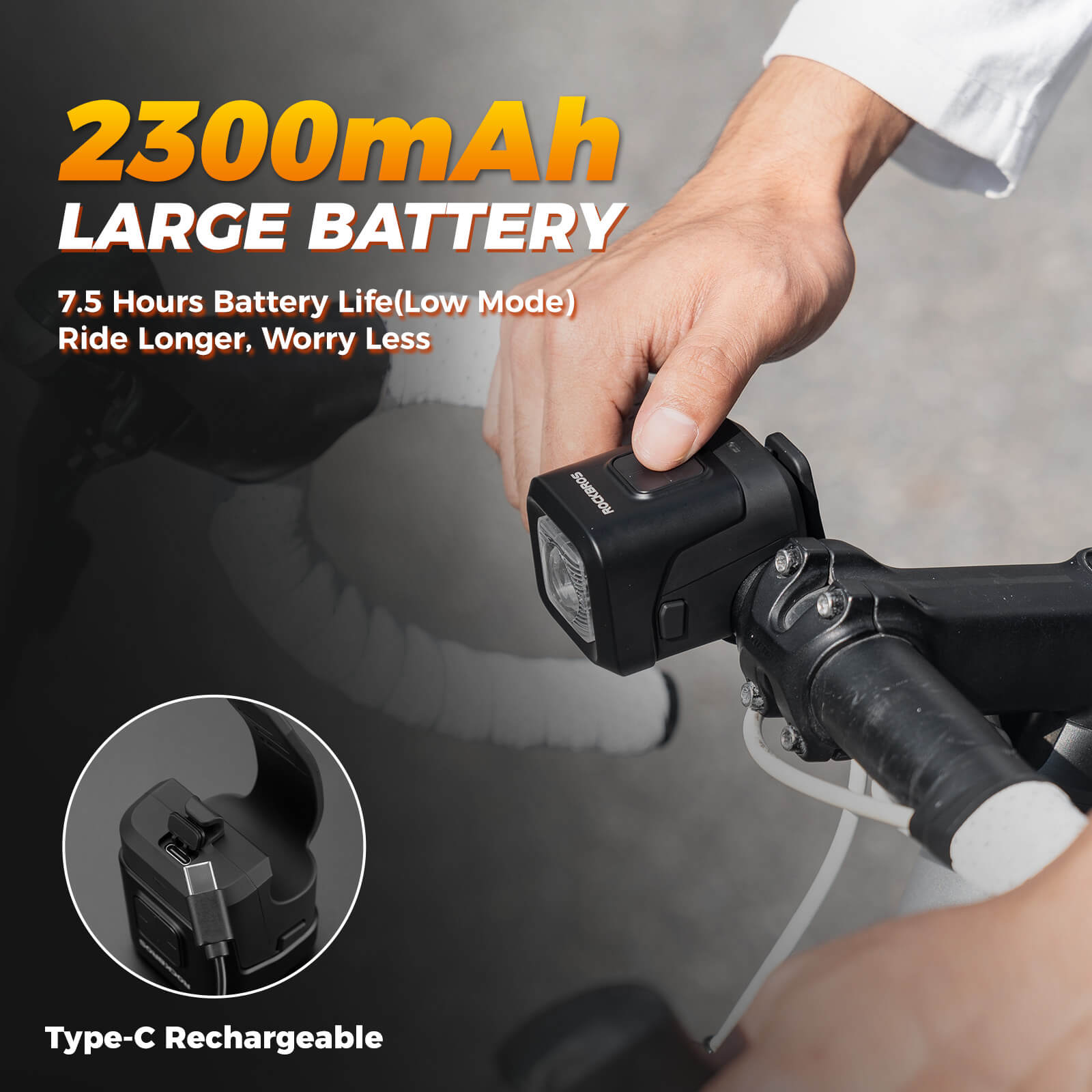 2-in-1 Bike Horn & Front Light -  450lm - OVERLANDERS Outfitter