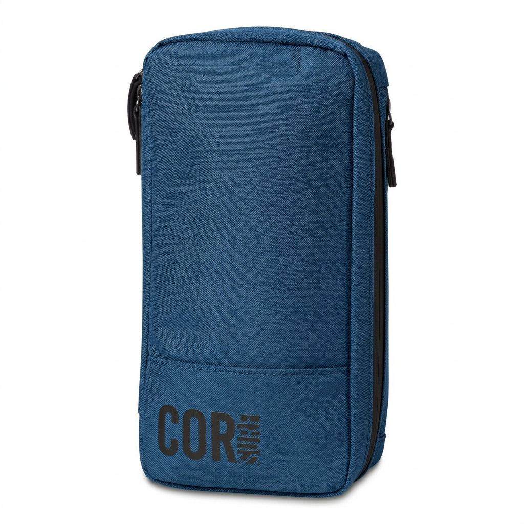 COR Surf compact toiletry travel bag with multiple compartments, designed for organizing accessories during trips.